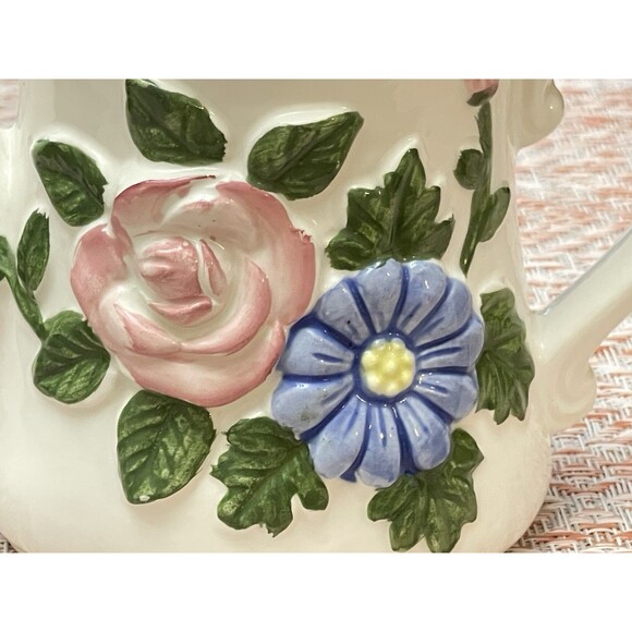 VTG Rubens Originals #2391 Japan Watering Can Vase Planter Flowers Ceramic - Picture 2 of 12